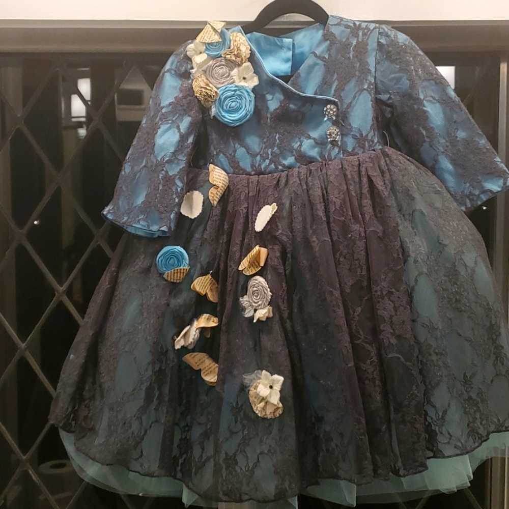 Blue and gray Moxie and Mabel Dress